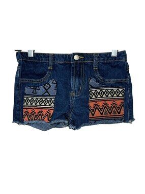 Hayden Girls 11 12 Denim Shorts Patchwork Cutoff Boho Aztec Summer